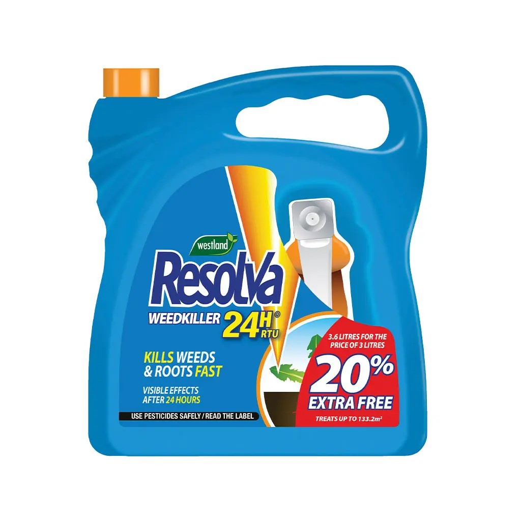 Resolva Weedkiller 24H RTU 3L + 20% Extra Free